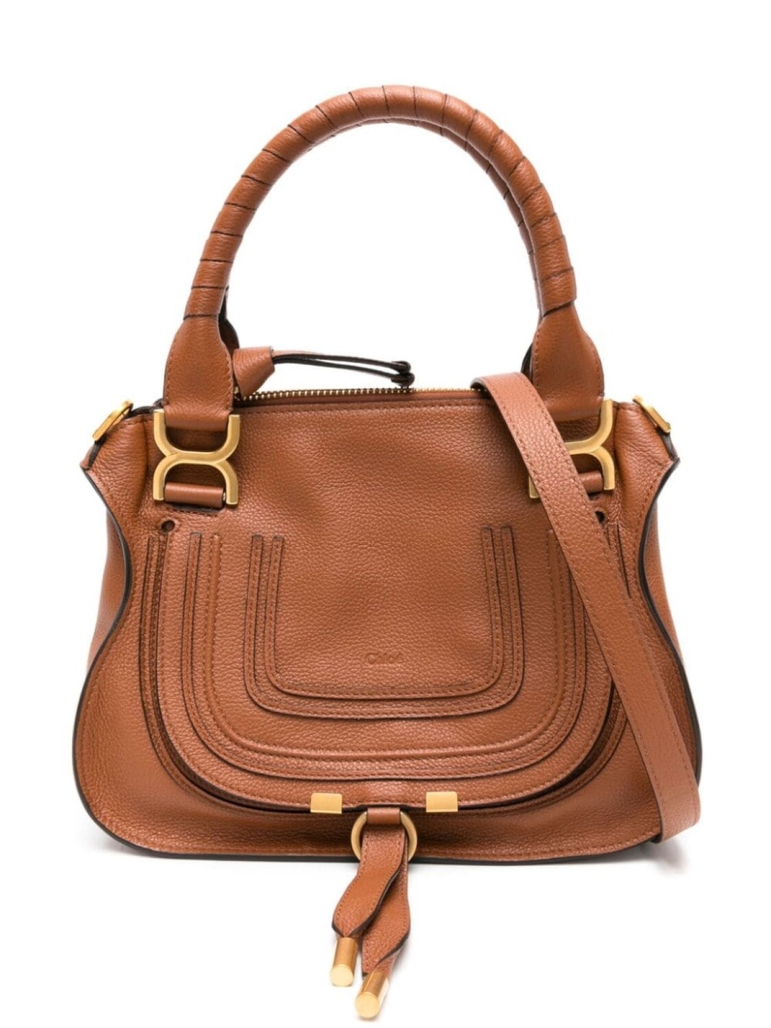 

Сумка-тоут Marcie Double Carry Chloé, коричневый