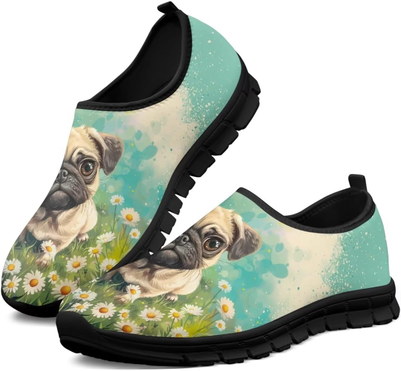 

Женские кроссовки Binienty для прогулок, мужские спортивные слипоны, дышащие низкие лоферы, English Bulldog Daisy