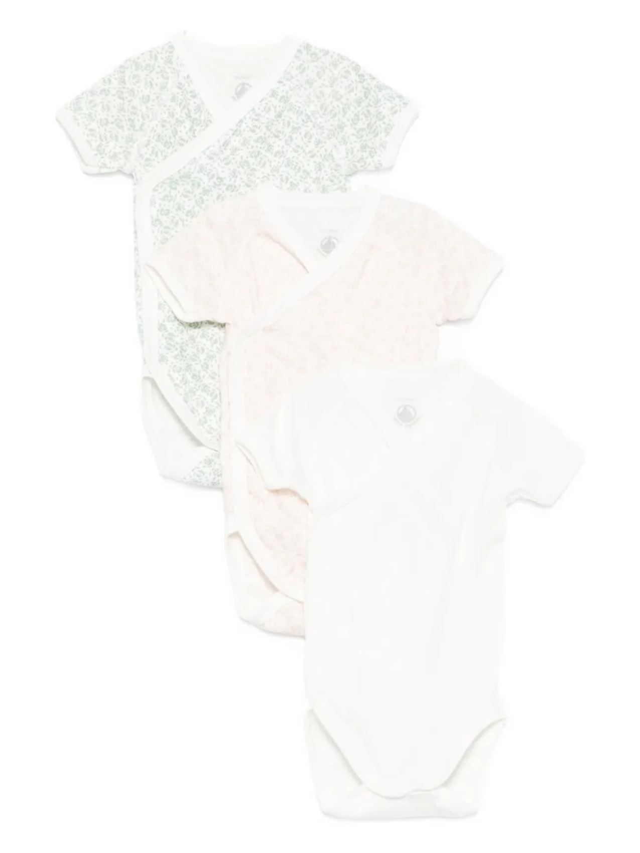 

Боди из хлопка с принтом Petit Bateau (упаковка из трех штук), белый