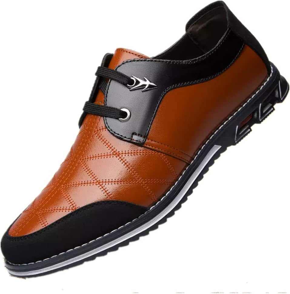 

Мужские повседневные комфортные модные туфли-лоферы Asifn, дышащие, с шнуровкой, для вождения, бизнеса, офиса, на открытом воздухе, из роскошной кожи, коричневый