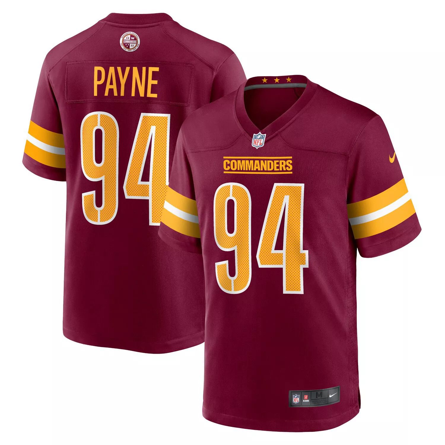 

Мужская игровая майка Da'Ron Payne Burgundy Washington Commanders Nike