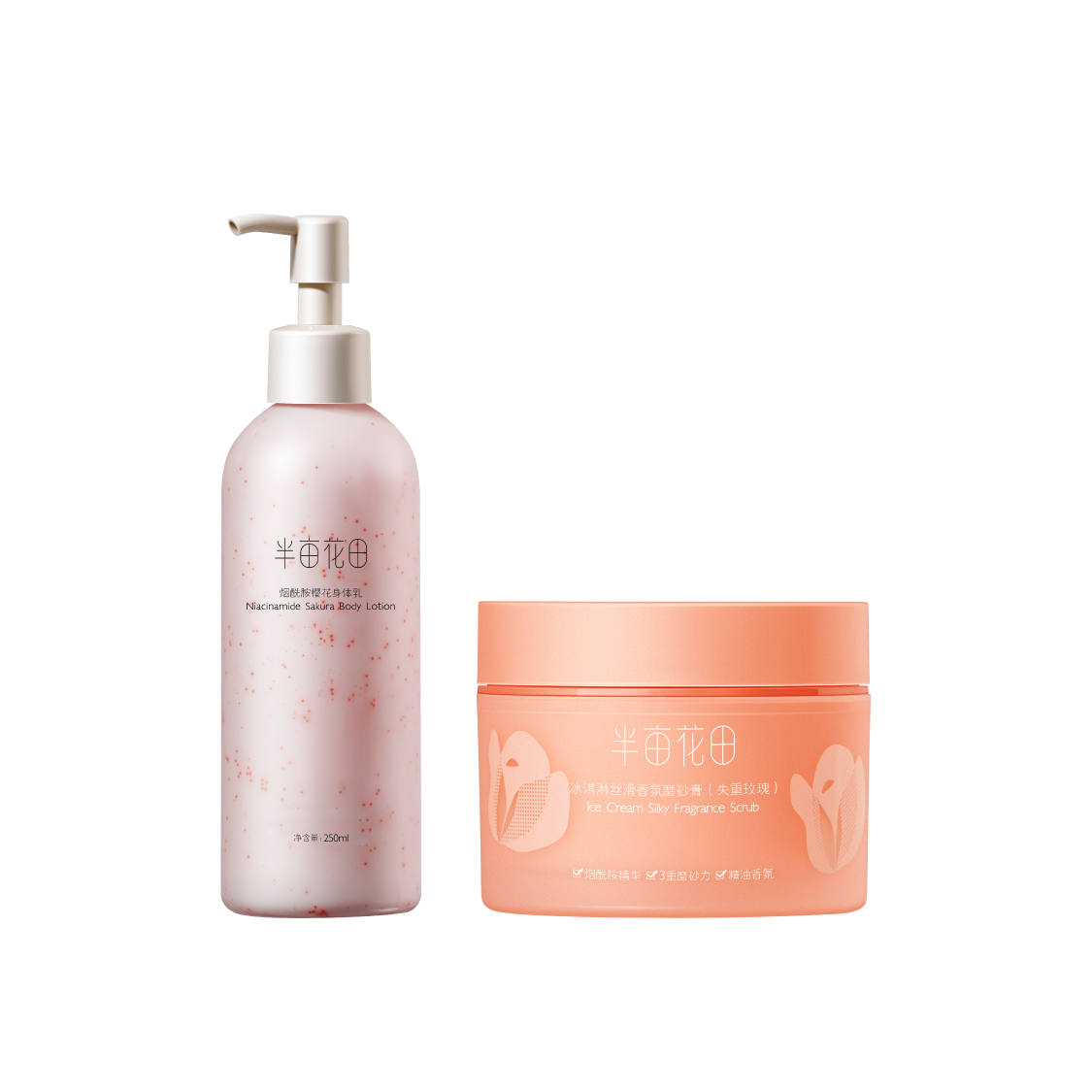 

Вишневый цвет скраб лосьон для тела душ комбинация отшелушивающий, увлажняющий, питательный 250мл+200г LITTLE DREAM GARDEN