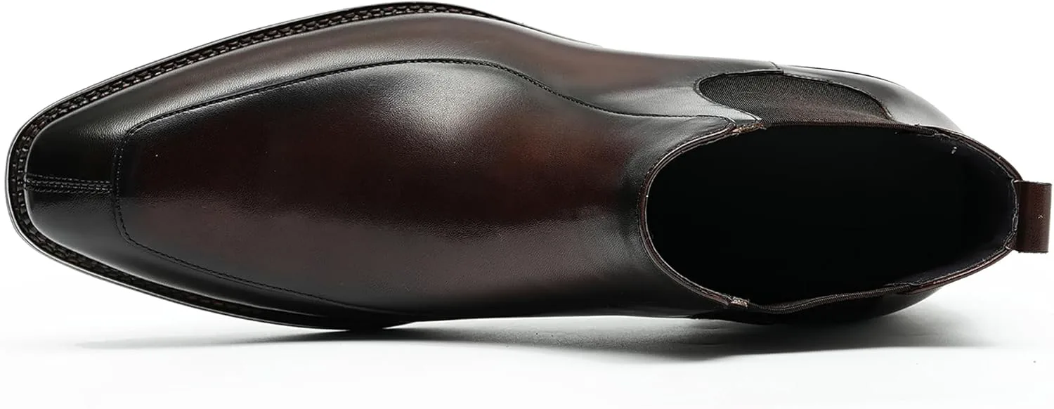 

Мужские ботинки Santimon Chelsea, черные, повседневные и праздничные, на щиколотку, модные ковбойские ботинки из натуральной кожи, классические, для выпускного, свадьбы, делового и официального стиля, чукка