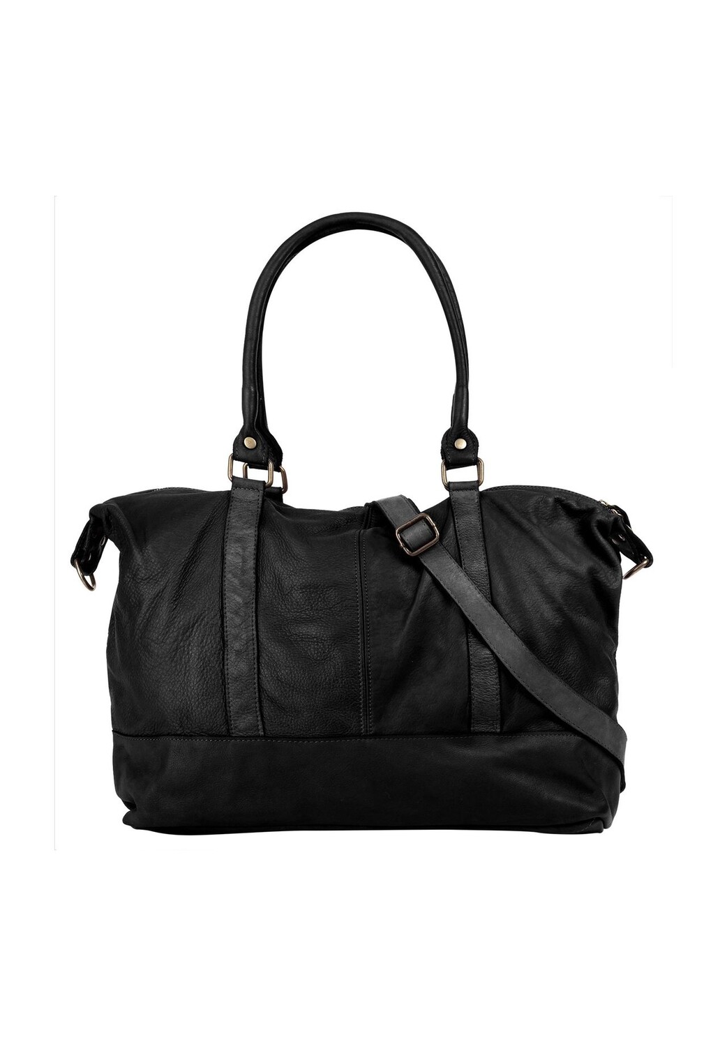 

Дорожная сумка из натуральной кожи, производство Италия Samantha Look, черный