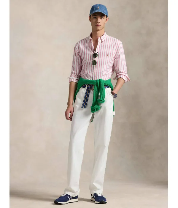 Рубашка Slim fit Polo Ralph Lauren, розовый — фото 3