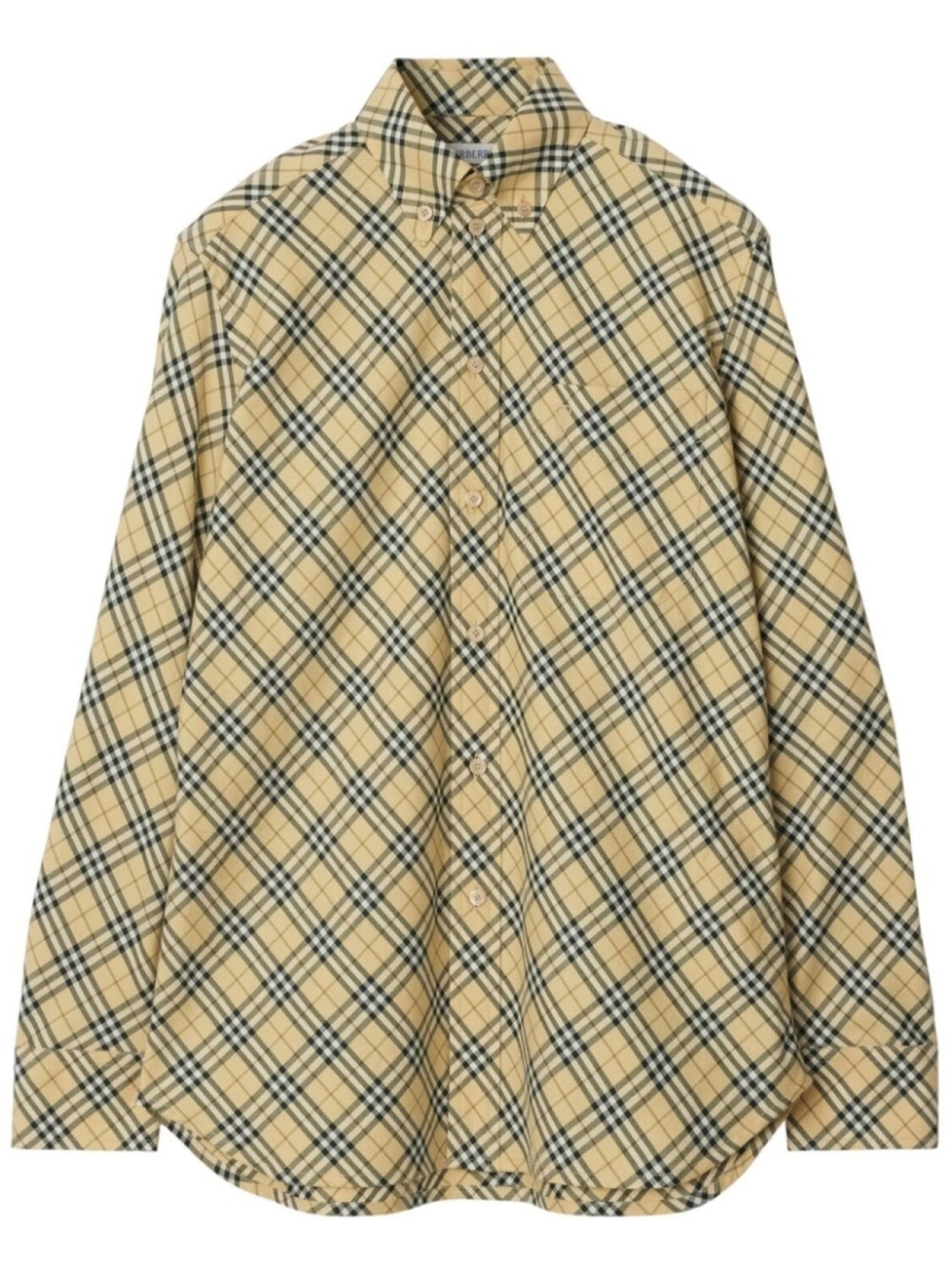

Burberry рубашка в клетку, нейтральный цвет