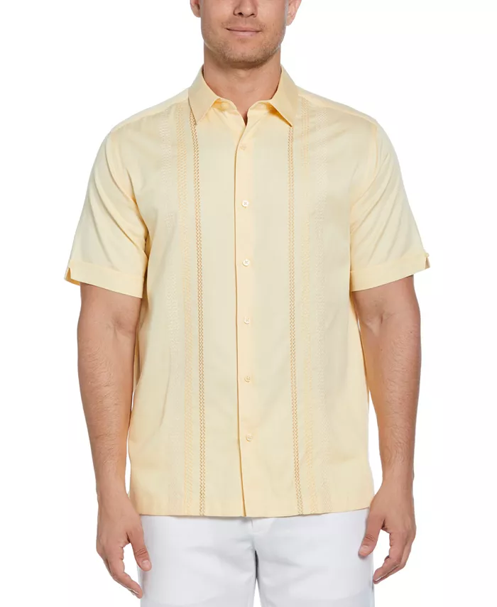 

Мужская рубашка с коротким рукавом и омбре вышивкой на планке Button-Down Cubavera, оранжевый