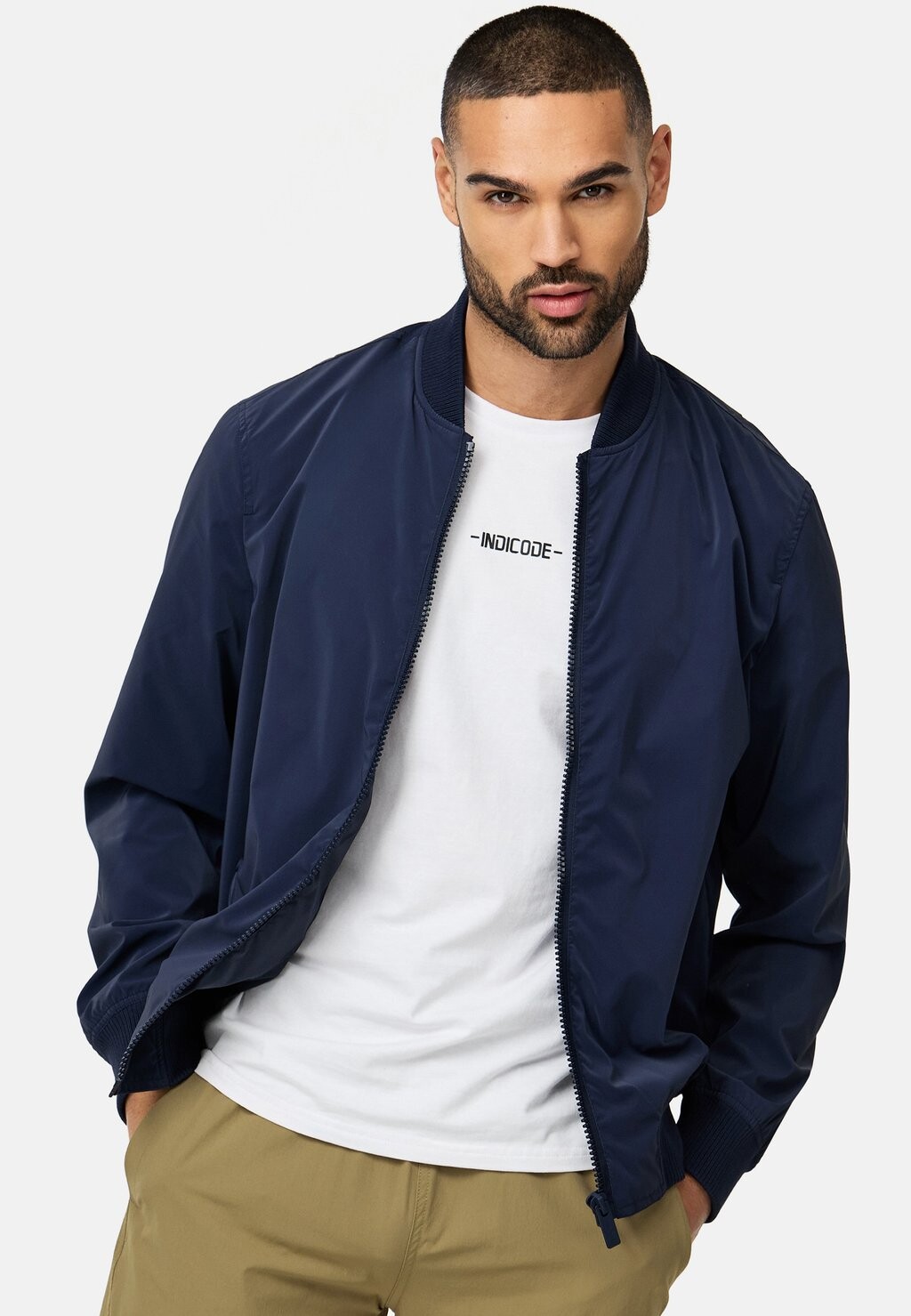 

Куртка-бомбер ÜBERGANGS INIGNAM INDICODE JEANS, темно-синий