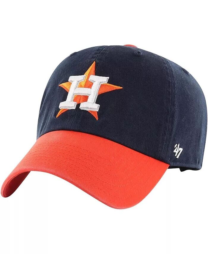 

Мужская темно-оранжевая регулируемая шляпа Houston Astros Clean Up '47 Brand, синий