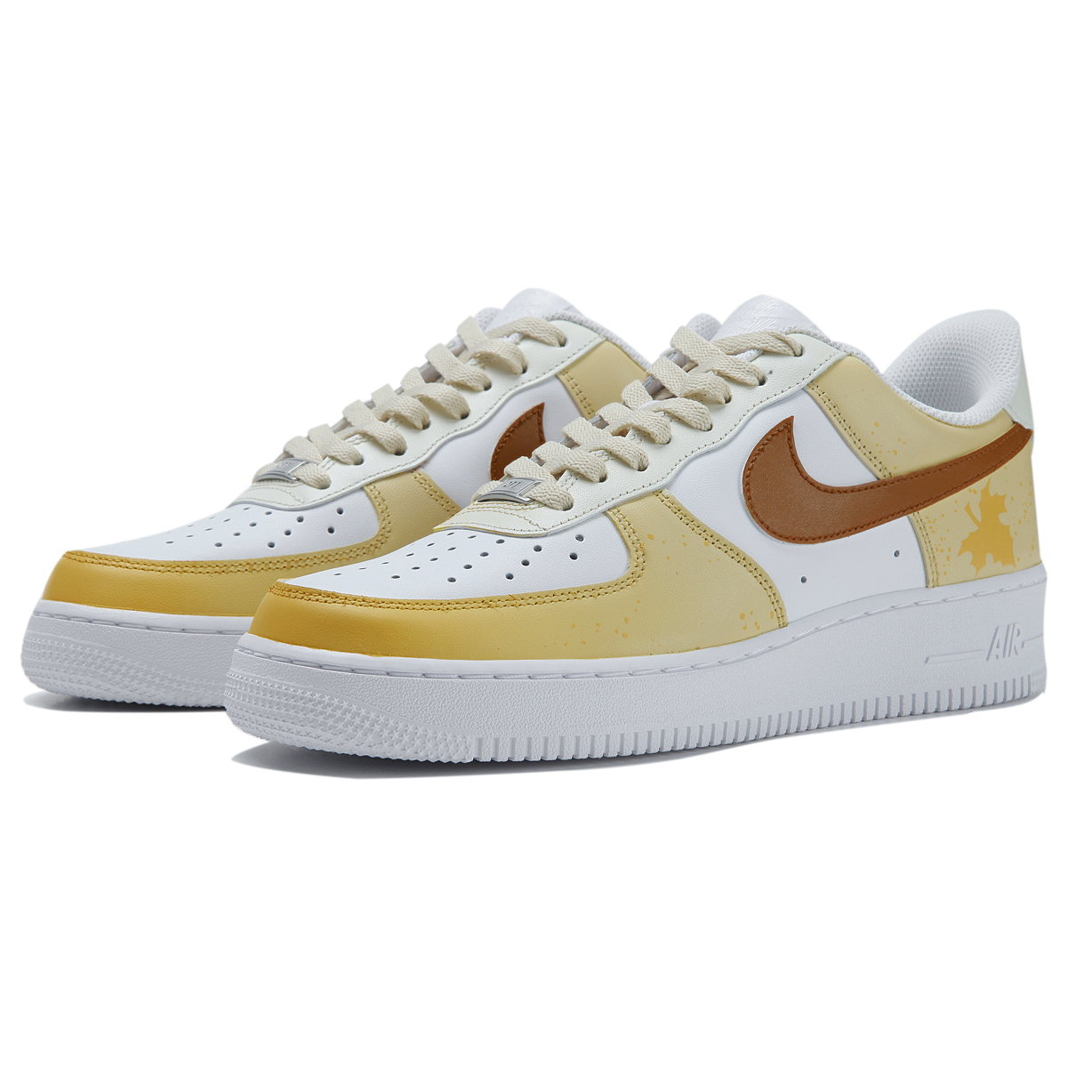 

Кроссовки Nike Air Force 1 Skateboarding Shoes Women's Low-top Yellow/White, цвет White/Varsity Maize