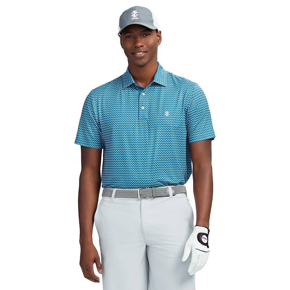

Мужская рубашка-поло с короткими рукавами для гольфа IZOD Swingflex Elite Golf, цвет Mallard Blue