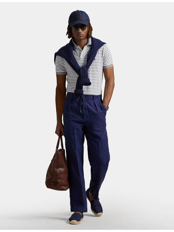 Рубашка-Поло с завышенной талией 710974596001 Polo Ralph Lauren, синий — фото 2