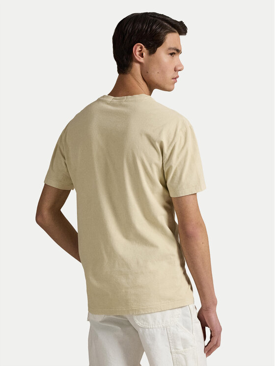 Футболка облегающего кроя на заказ 710969628007 Polo Ralph Lauren, бежевый — фото 3
