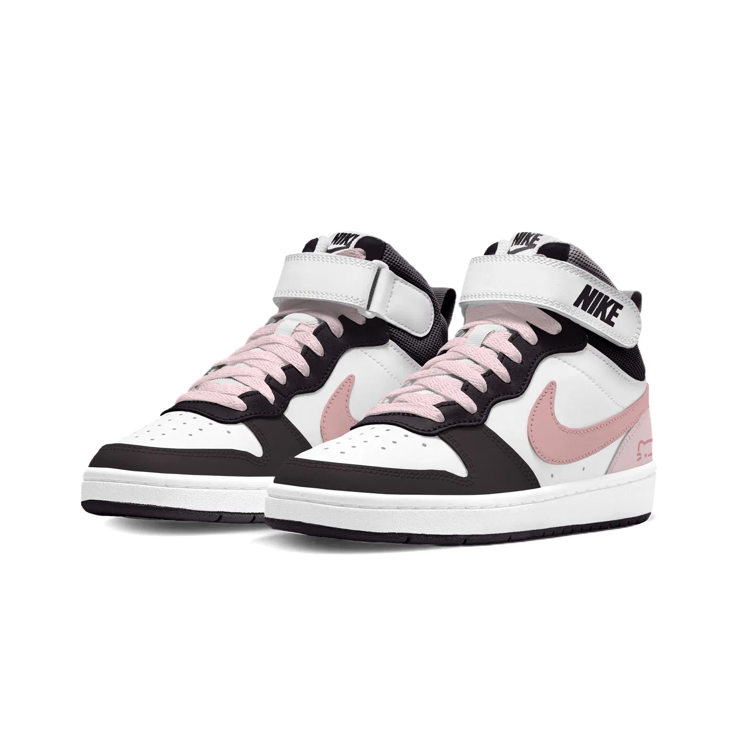 Детские кроссовки для скейтбординга Nike Court Borough 2 Mid Top розовые — фото 4