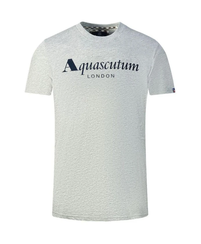 

Хлопковая футболка с флагом Юнион Джека Aquascutum, серый