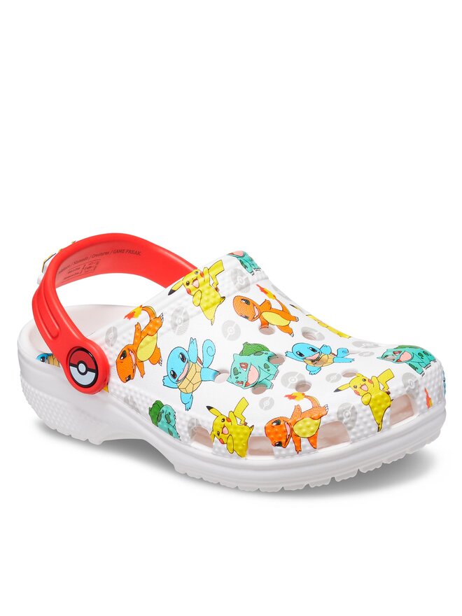 Мюли Crocs Classic Pokemon Clog Kids 207739, белый — фото 2