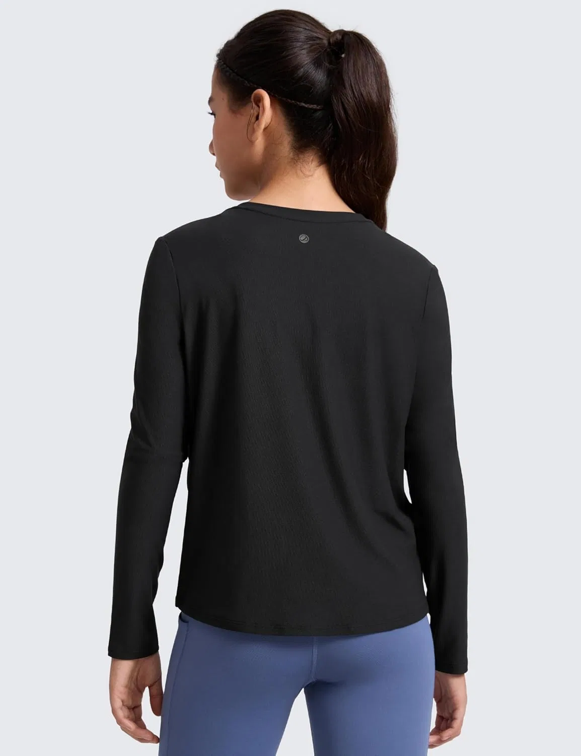 Футболка с длинным рукавом детская CRZ YOGA Cloudweight, Black — фото 2