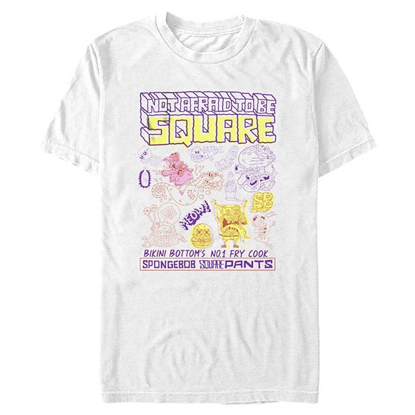 

Мужская футболка с принтом Spongebob Not Afraid to Be Square Nickelodeon