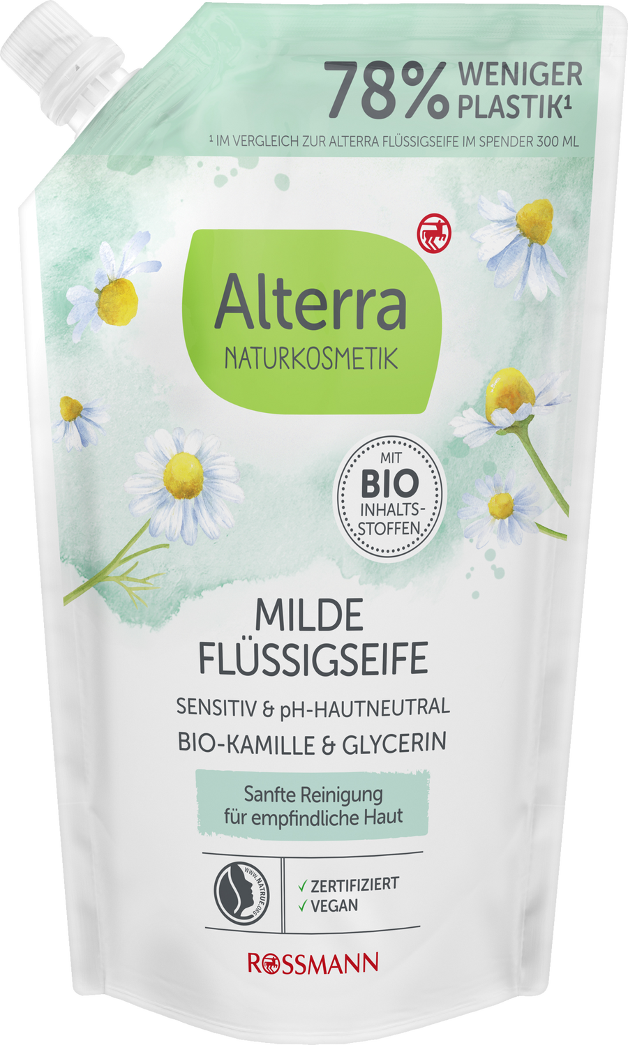 

Жидкое мыло Alterra NATURKOSMETIK Milde Flüssigseife Bio-Kamille Nachfüllbeutel