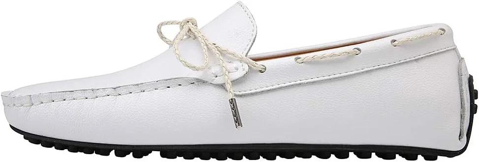 Лоферы кожаные ANUFER Moccasin Slippers, Белый — фото 2