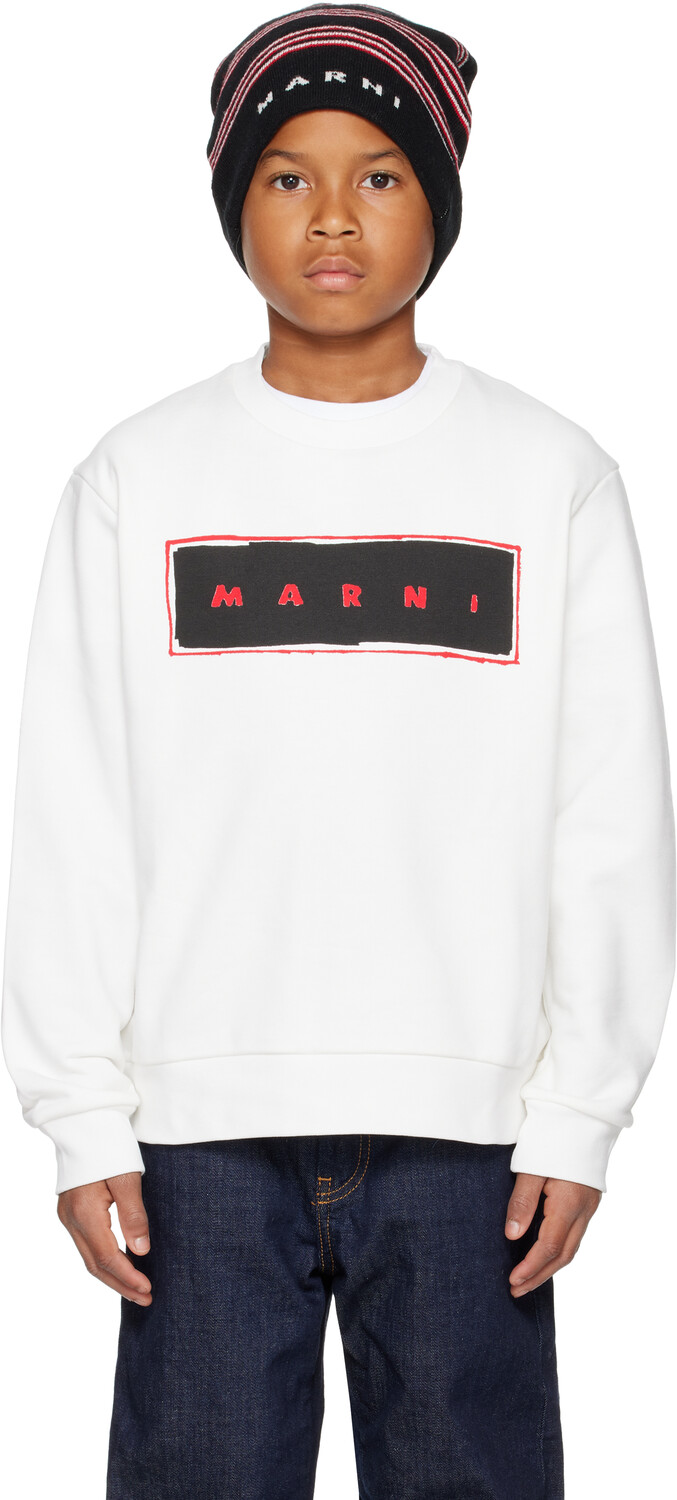

Детская толстовка с логотипом Marni, белый