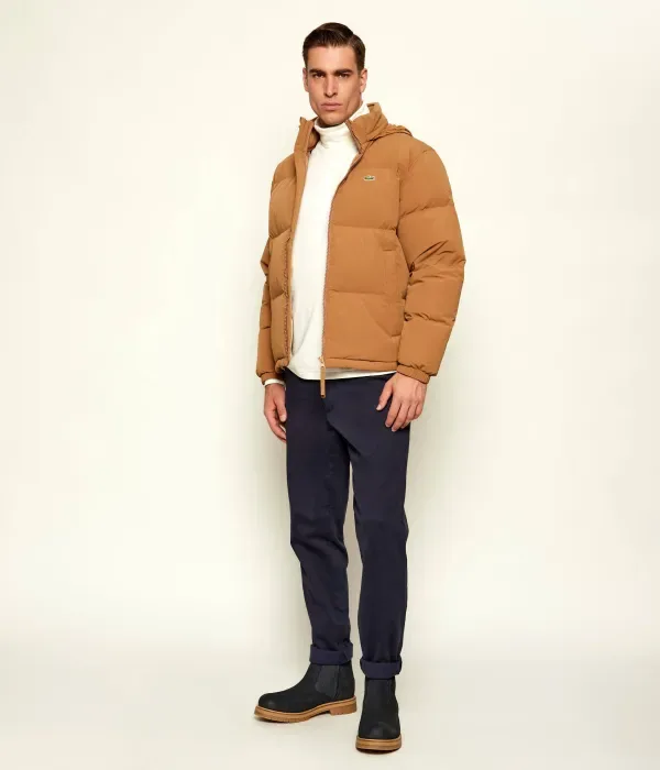 Пуховая куртка regular fit Lacoste, бежевый — фото 2