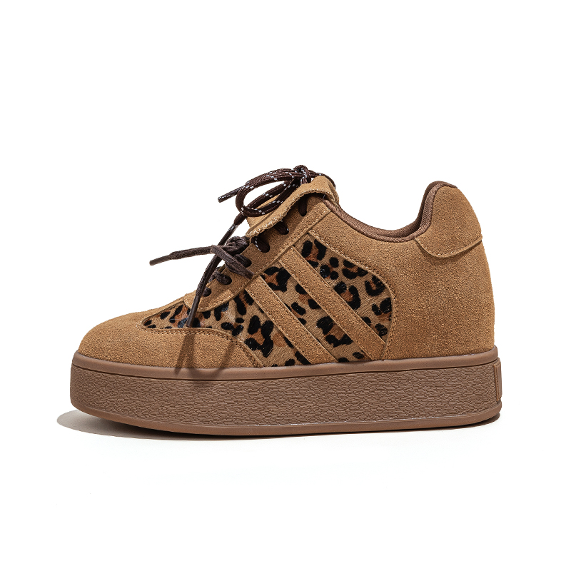 Shoe cabinet floral language Женские повседневные туфли на 8-сантиметровом каблуке Camel с увеличением роста до 12 см, цвет Camel[12cm Height Increasing] — фото 3