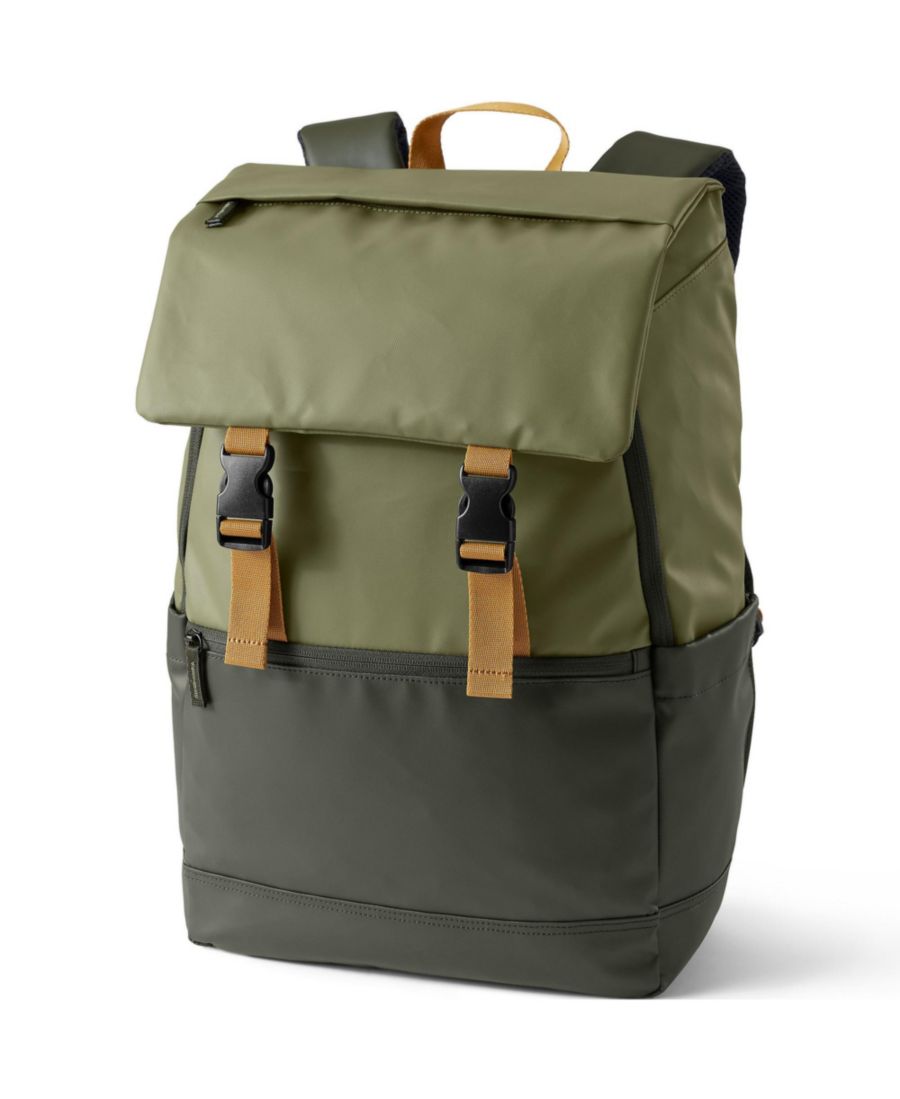 

Детский рюкзак с клапаном спереди Lands' End, Vintage olive colorblock