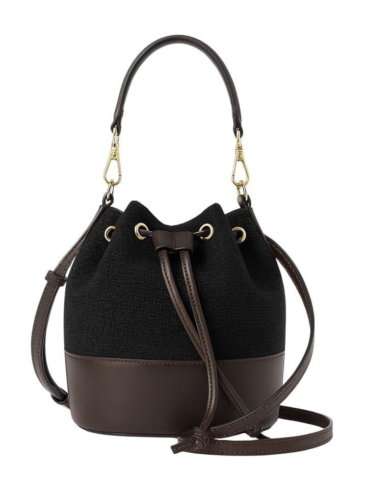 

Collezione alessandro Твидовая сумка на завязках черного цвета