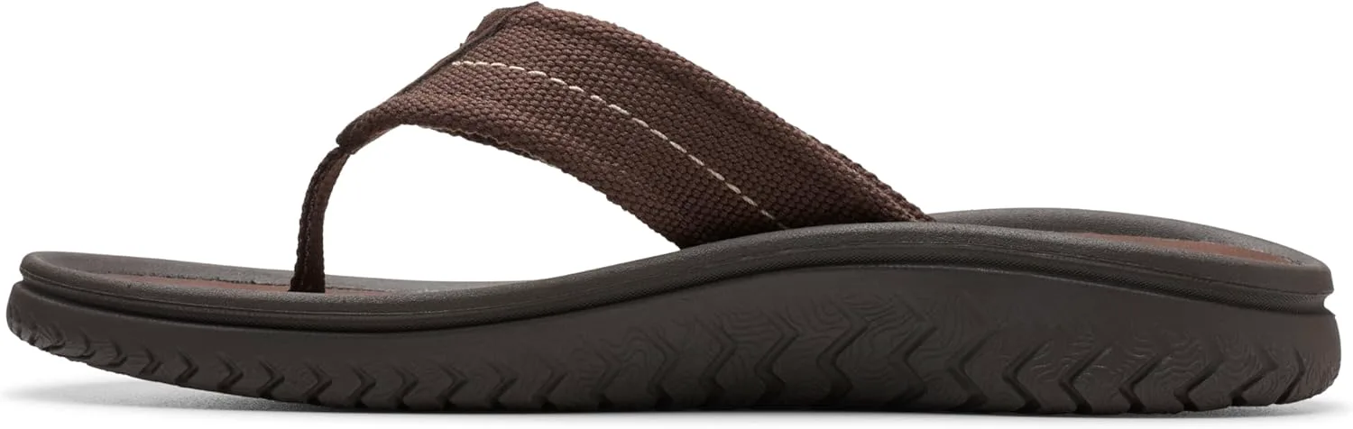 Clarks Wesley Post, мужские вьетнамки, темно-коричневый — фото 4