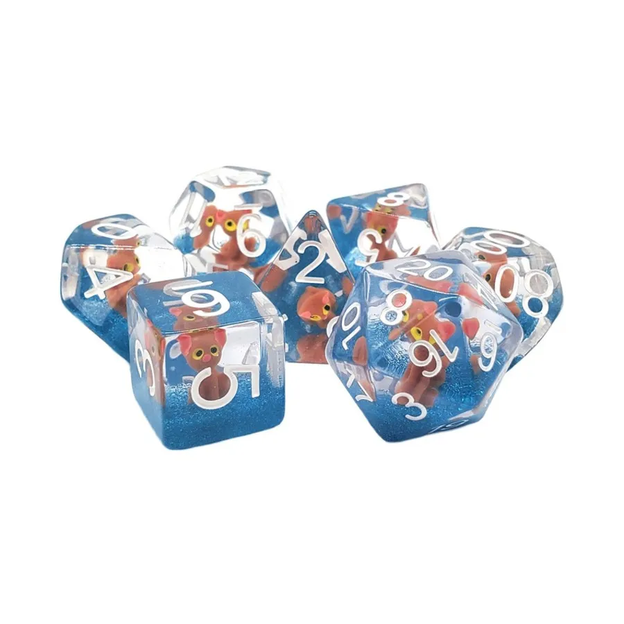 

Поликомплект Baby Kitty Kitty с белым (7), Acrylic-Resin Dice - Animal Kingdom