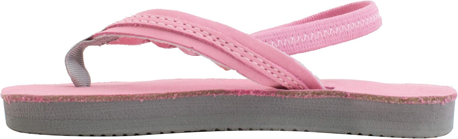 Детские сандалии Rainbow, один слой, премиум-кожа, плетеный ремешок Flirty Braidy Rainbow Sandals, розовый/серый — фото 2