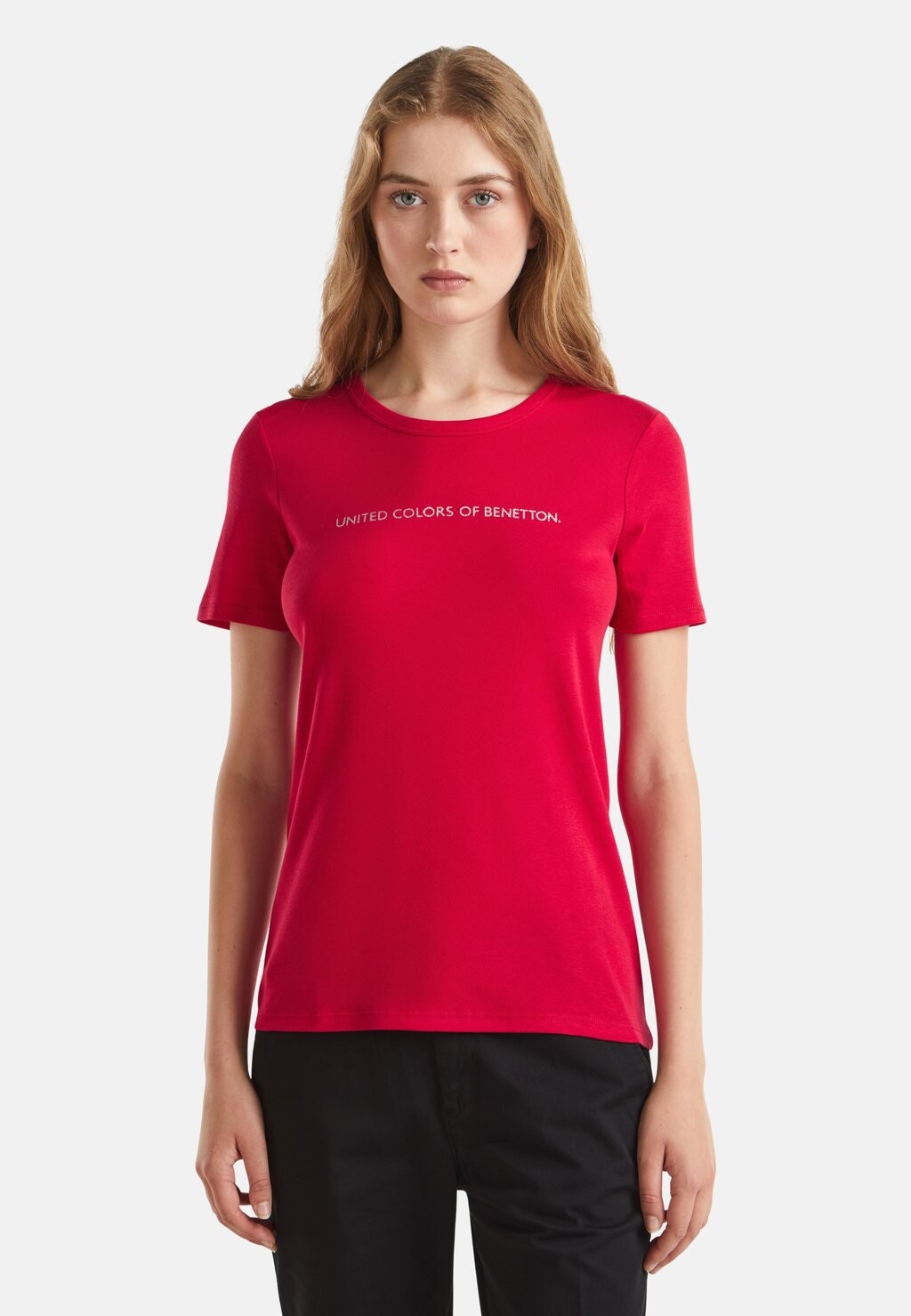 

Футболка с принтом United Colors of Benetton, красный