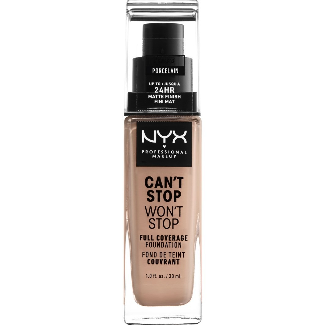 

Тональный крем для лица wedding can't stop won't stop 24-hour Nyx Professional Makeup, nr. 3 - porcelain, объем 30 мл