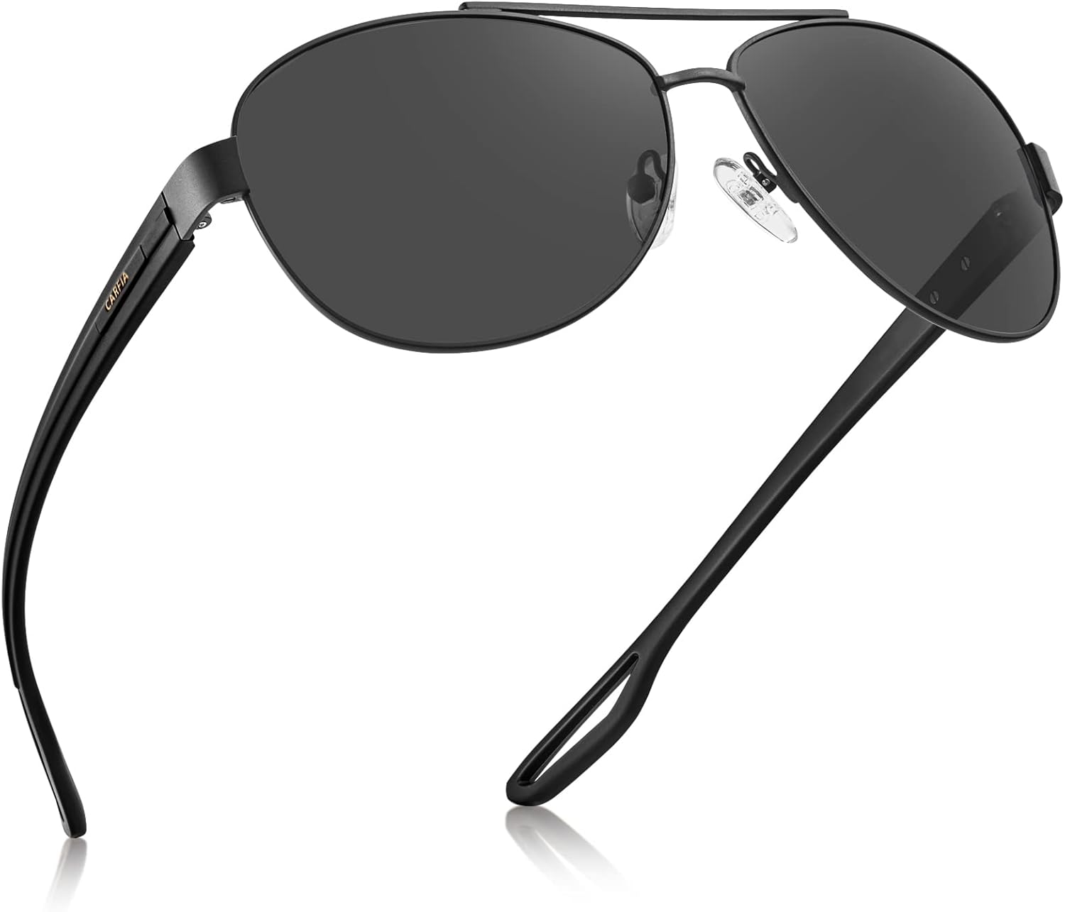 

Легкие ретро-солнцезащитные очки CARFIA в стиле «пилот» для женщин, поляризованные, с защитой от УФ-излучения, модные солнцезащитные очки для вождения на открытом воздухе, металлическая оправа, Black