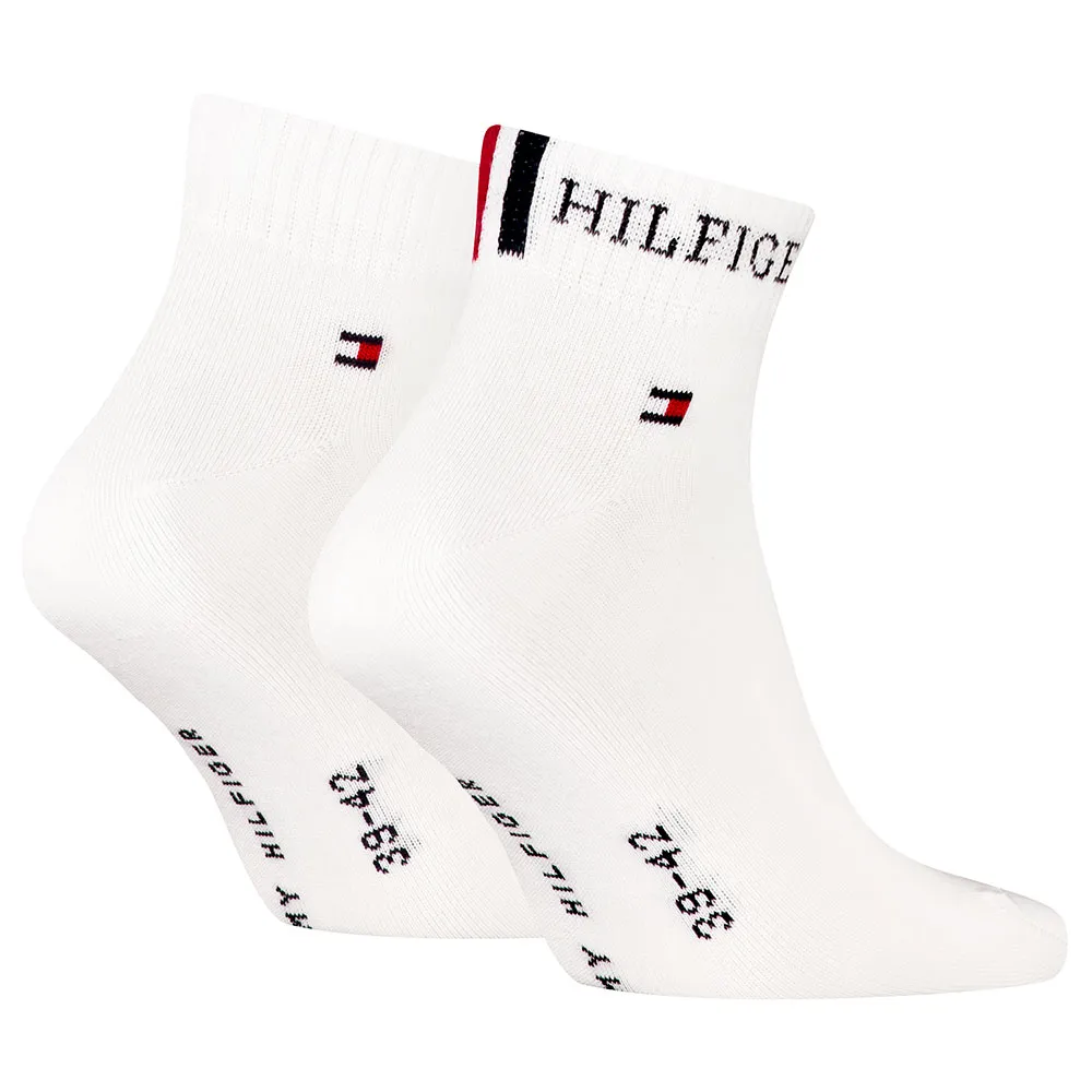 Носки 2 шт Tommy Hilfiger Quarter, белый — фото 2
