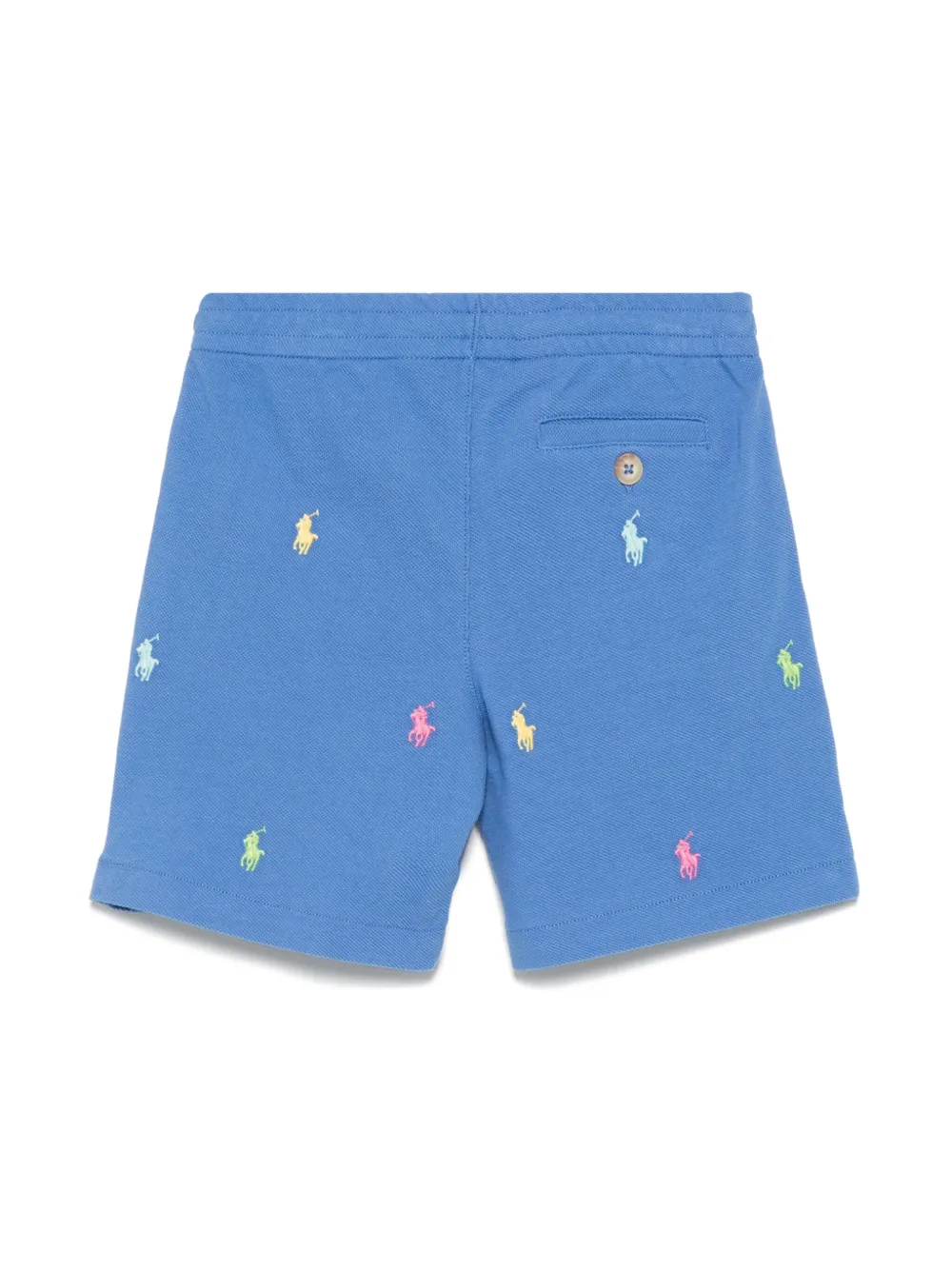 Шорты с вышивкой Polo Pony POLO RALPH LAUREN KIDS, синий — фото 2