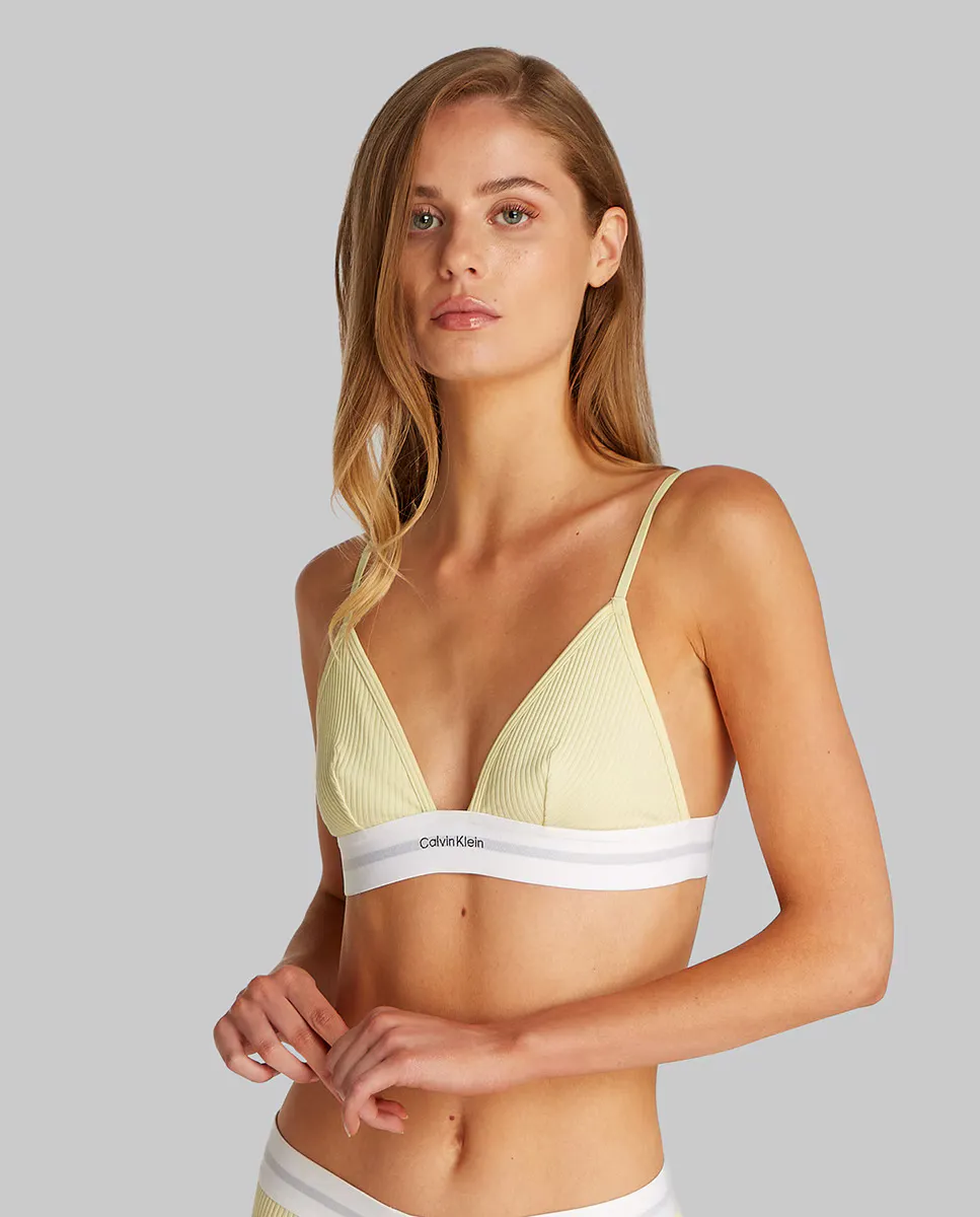 

Бюстгальтер MODAL RIB с треугольными чашками без пены Calvin Klein, желтый