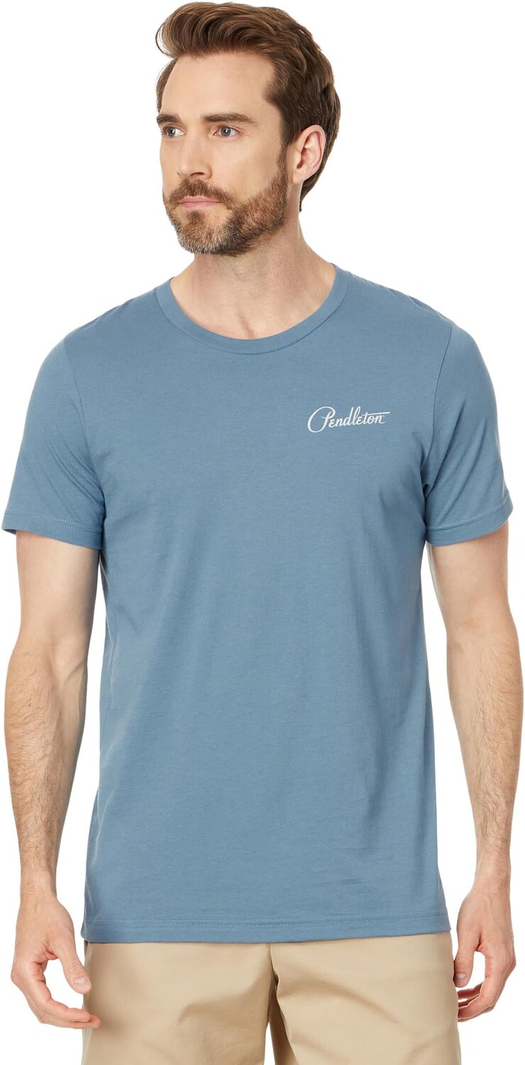 

Футболка Pendleton Harding Graphic Tee, цвет Steel Blue/Cream