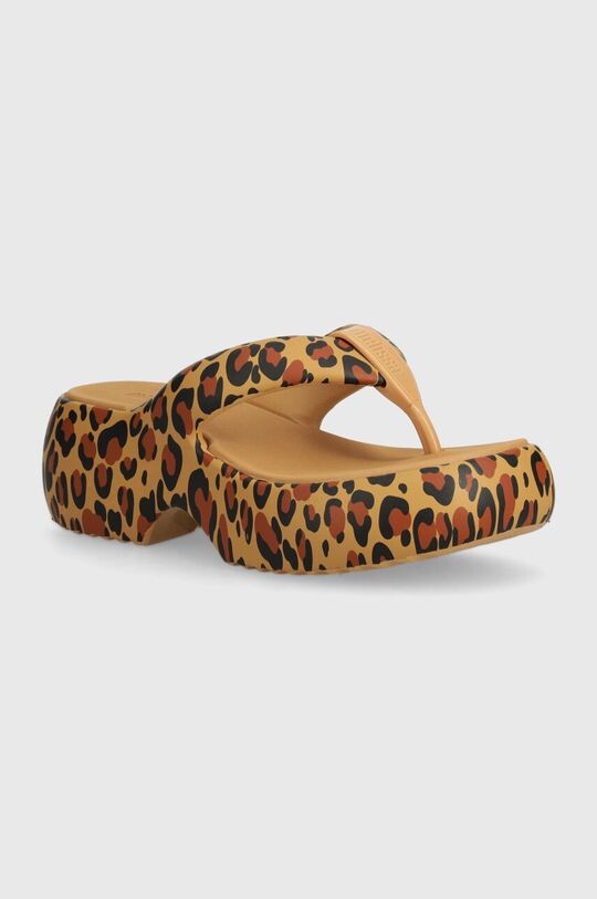 

БЕСПЛАТНЫЕ шлепанцы на платформе с нечетким принтом Melissa, бежевый