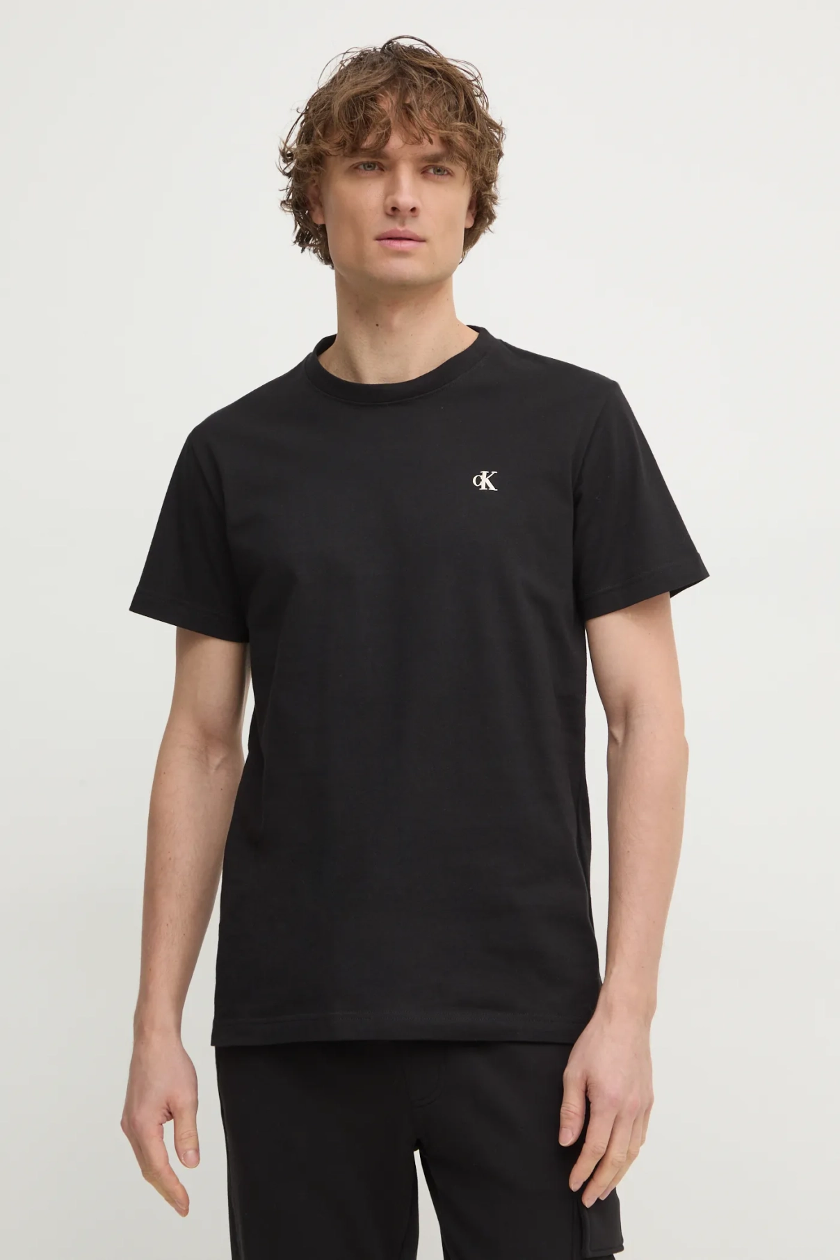 

Хлопковая футболка Calvin Klein Jeans, черный