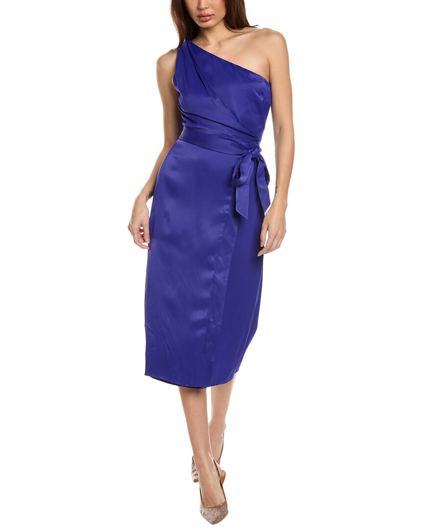 

Reiss Flora атласное платье с одним плечом, фиолетовый