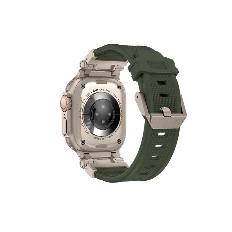 

CHENSONG Часы Watch Band Compatible With All Devices Silicone Material, Titanium Green-Explorer Silicone Strap [2 Pieces of Water Gel Film]