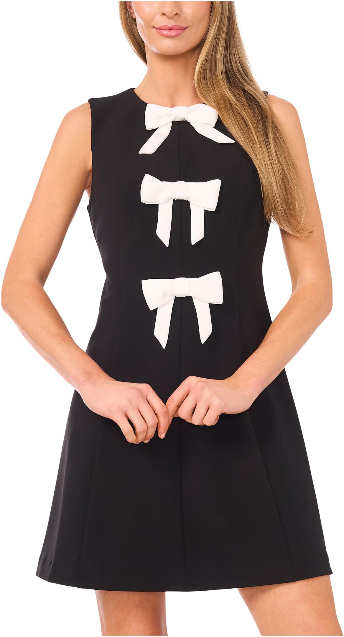 

Женское мини-платье с контрастным бантом спереди CeCe, Rich Black