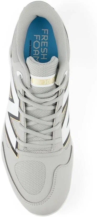 Мужские бейсбольные кроссовки New Balance Fresh Foam 3000 V6 для прогулок по лужайке, Raincloud White — фото 4