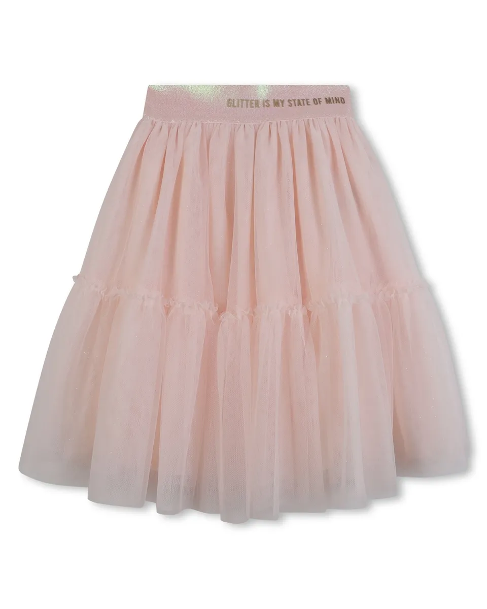 

Детская юбка из розовой тюли Billieblush, светло-розовый