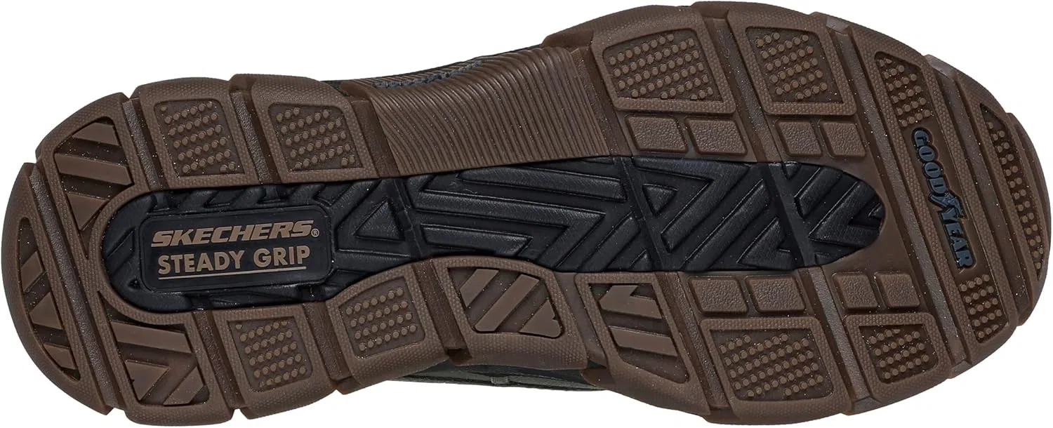 Кроссовки Skechers Men's X John Deere Respected Dancing Trainers, Olive Leather Duraleather Brown Trim — фото 4