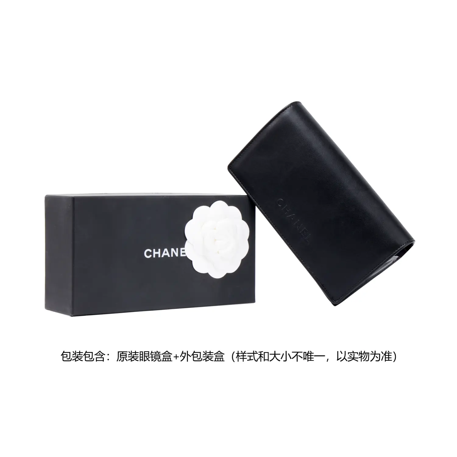 CHANEL Солнцезащитные очки с пластиковой оправой неправильной формы унисекс, Black — фото 3