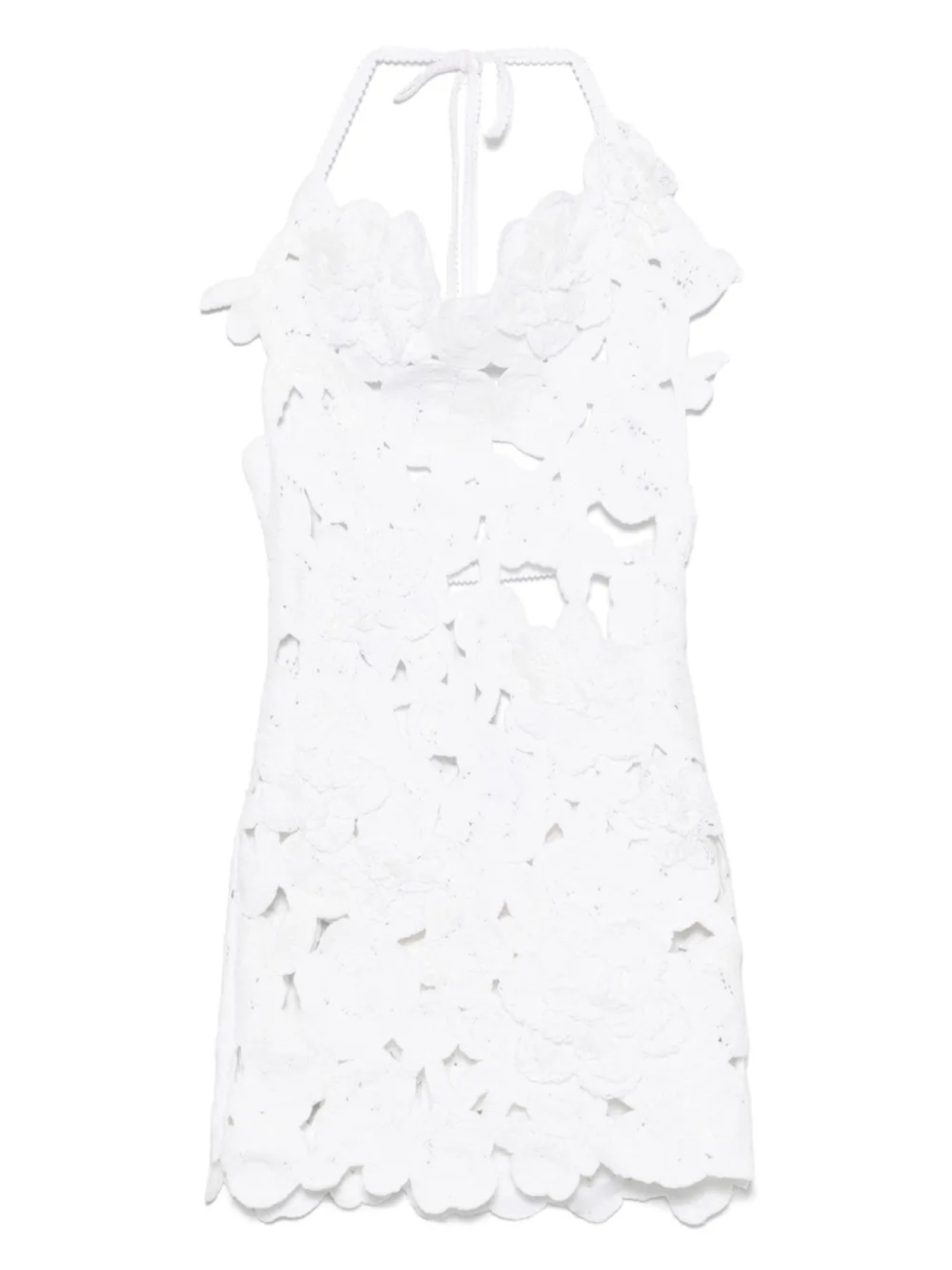 

Ажурное мини-платье Blumarine, белый
