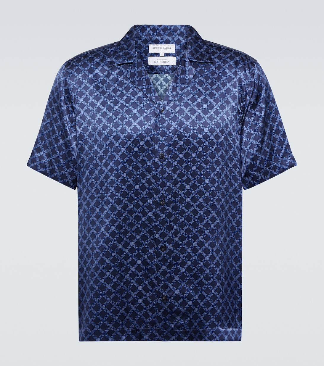 

Роберто шелковая рубашка для боулинга Frescobol Carioca, Navy White